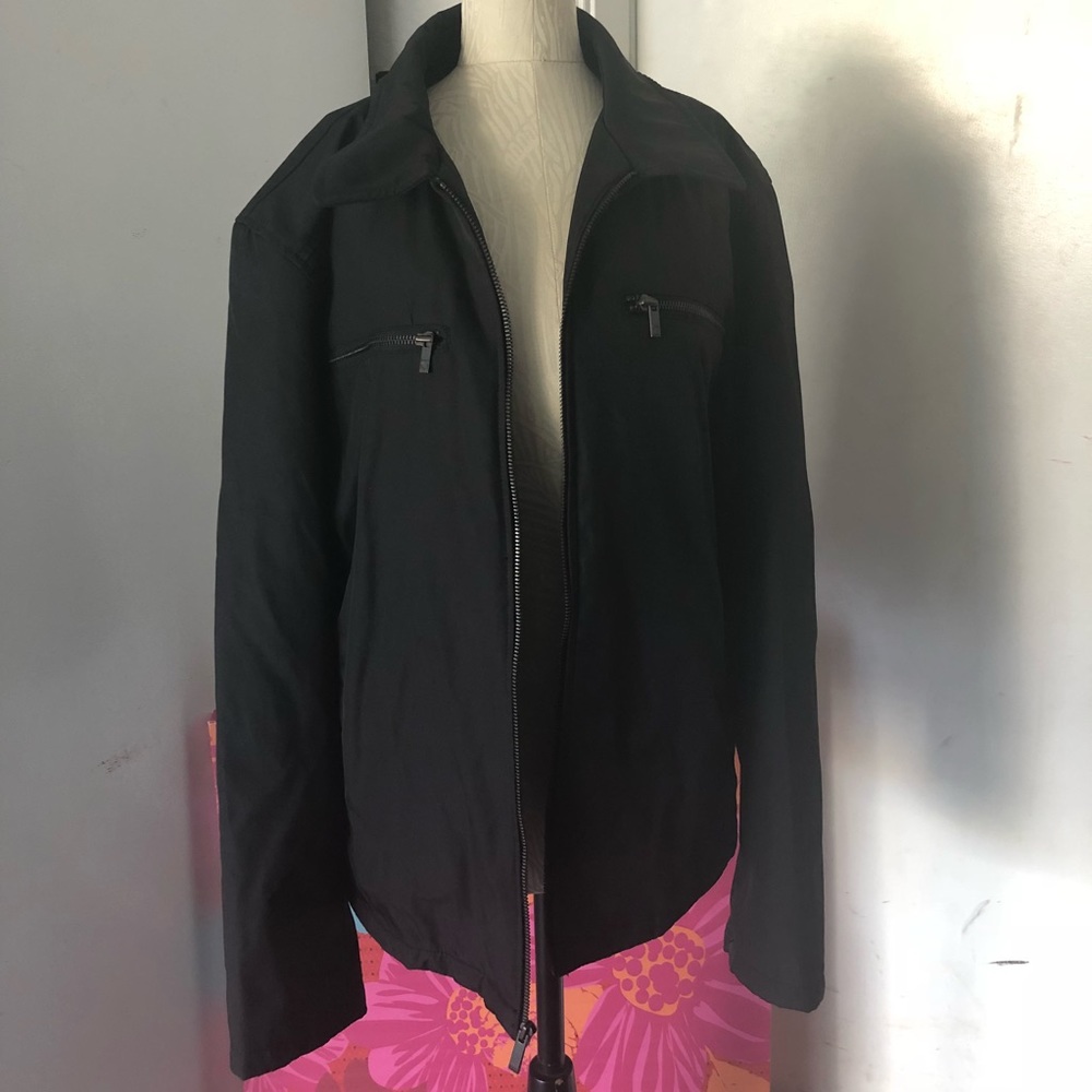 Kenneth Cole Reaction Black Full Zip Jacket -M-